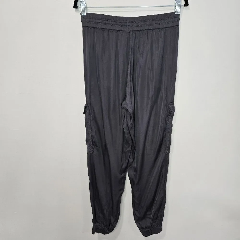 Aerie Dark Grey Women's Satin Cargo Pants